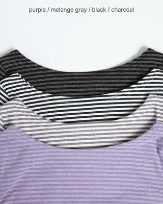Boat neck striped T-shirt