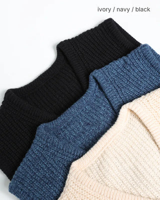 V-neck ribbed knit button vest