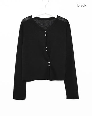 Asymmetrical Button Cardigan