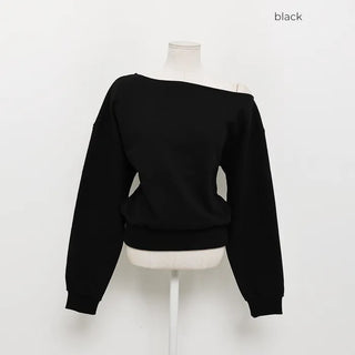 Off-shoulder sweatshirt