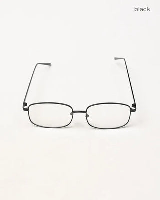 Minimalist square metal eyewear