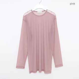Loose-fitting sheer t-shirt