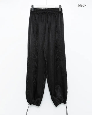 2-way hem satin easy pants