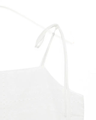 Punching block flower stitch camisole