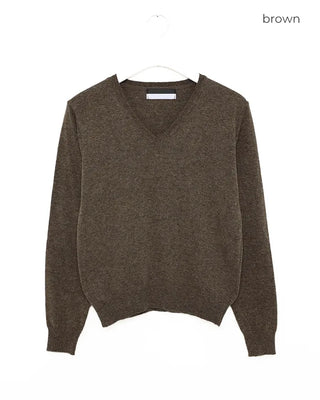 Simple V-neck knit