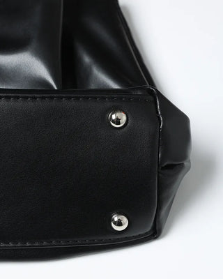 Leather tote bag