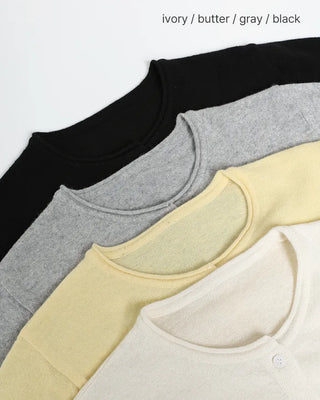 Roll neck wool cardigan