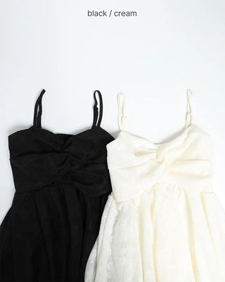 Floral print lace twist camisole