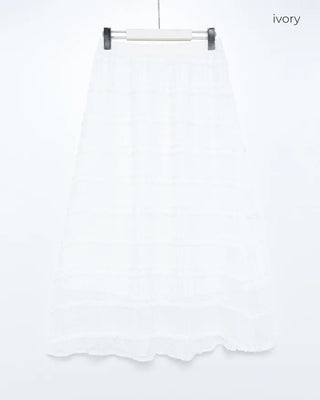 Polka Dot Frill Long Skirt