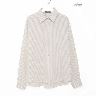 Modern striped long-sleeved shirt