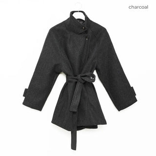 High-neck half coat