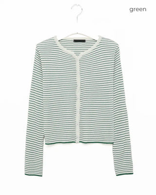 Ribbed border cardigan