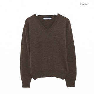 Light cashmere V-neck knitwear