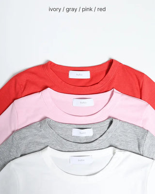 Rayon blend short-sleeved T-shirt