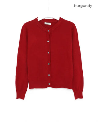 Round neck cardigan