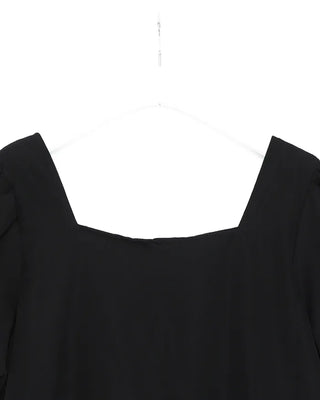 Square neck long dress