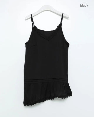 Lace peplum camisole