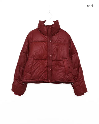 High-neck short down jacket