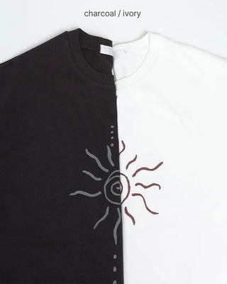 Sun motif T-shirt