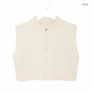 Zip-up knit vest