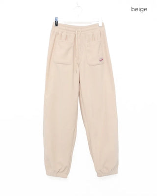 Fleece easy pants with pocket patch