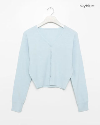 V-neck short cardigan