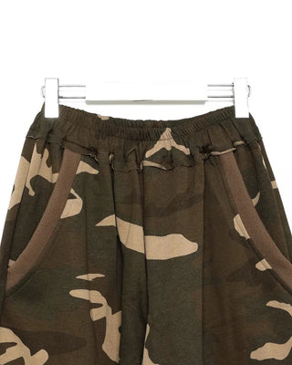 Camouflage Cut-Off Hem Easy Pants