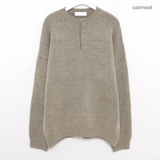 Simple Henley Neck Knit