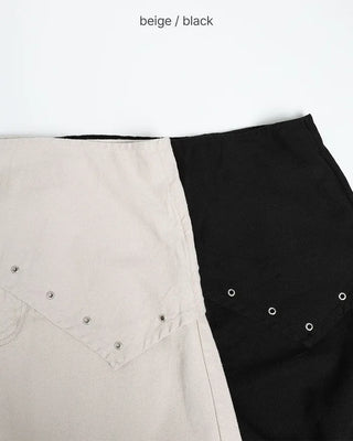 Eyelet Wrap Set Cotton Pants