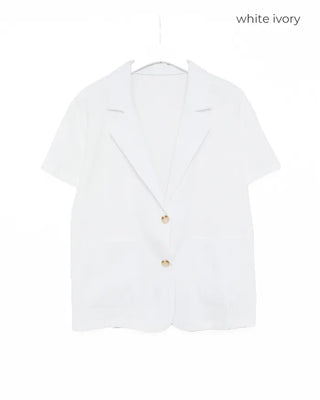 Linen Oversized Half Jacket