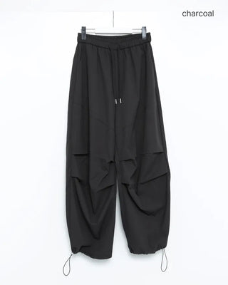 Elastic waist parachute pants
