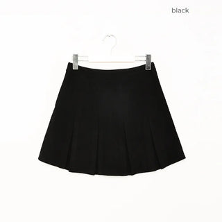Corduroy pleated mini skirt