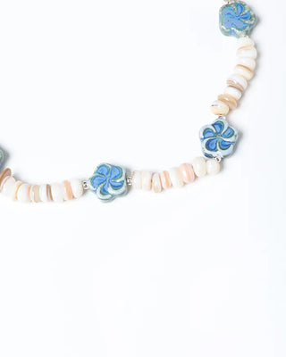 Mother-of-pearl bead necklace