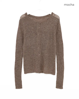 Simple bustier cardigan set