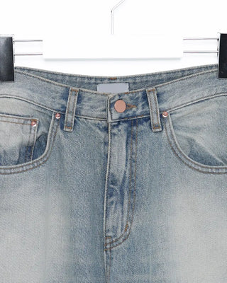 Wing Hip Painted Straight Denim Pants