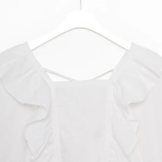 Square frill blouse