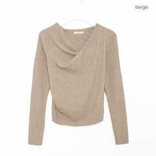 Shirred knit blouse