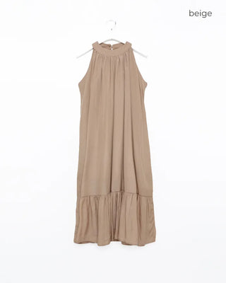 Halter neck detail long dress