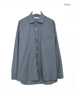 Two-tone striped pocket shirt