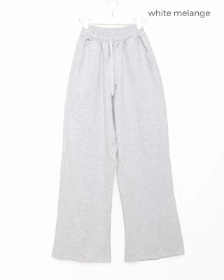 Plain elastic waist sweatpants