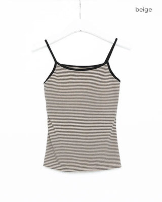 Camisole with striped cap
