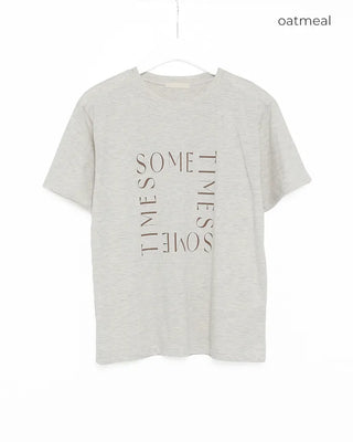 Sometimes Lettering Short-Sleeved T-Shirt