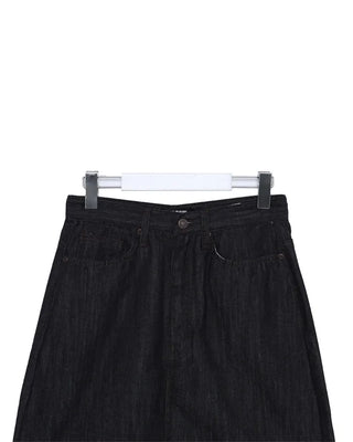 Denim midi skirt