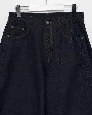 Slit denim pants