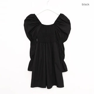 Puff-sleeve mini dress