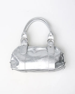 Studded belt leather tote bag