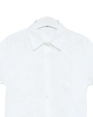 Lace-detail short-sleeved blouse