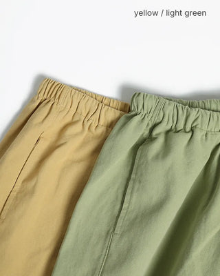 Cotton pants with elastic waistband