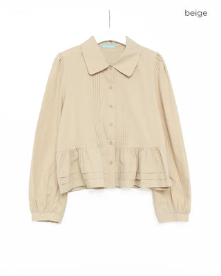 Colored frill blouse