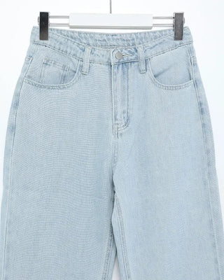 Basic straight denim pants